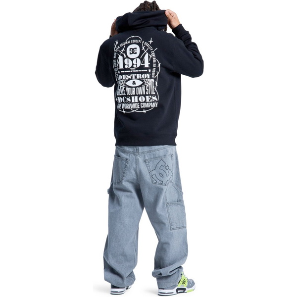2026 DC Shoes Mens Shape Or Destroy Hoodie EDYSF03274 - Black